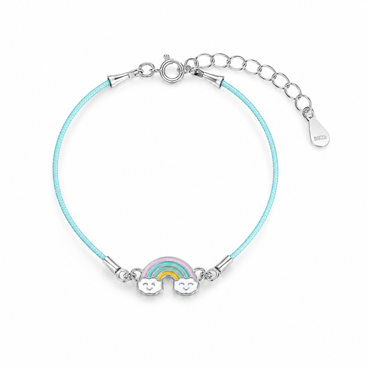 Silver Chasing Rainbows Kids Bracelet