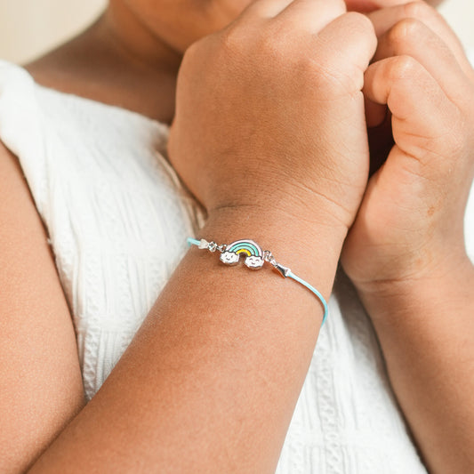 Silver Chasing Rainbows Kids Bracelet