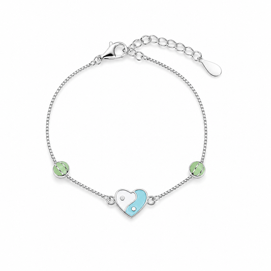 Silver Harmony Yin Yang Kids Bracelet
