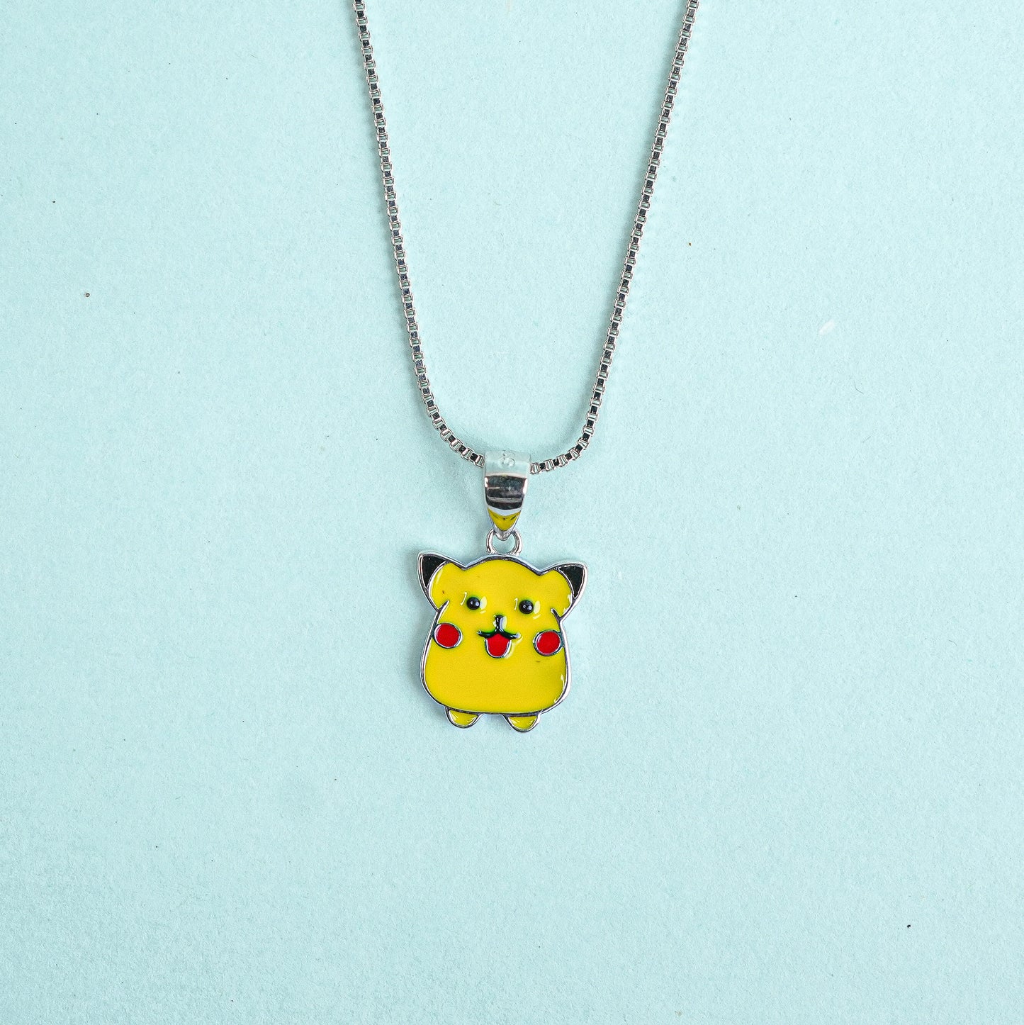 Silver Pikachu Glow Charm Kids Chain
