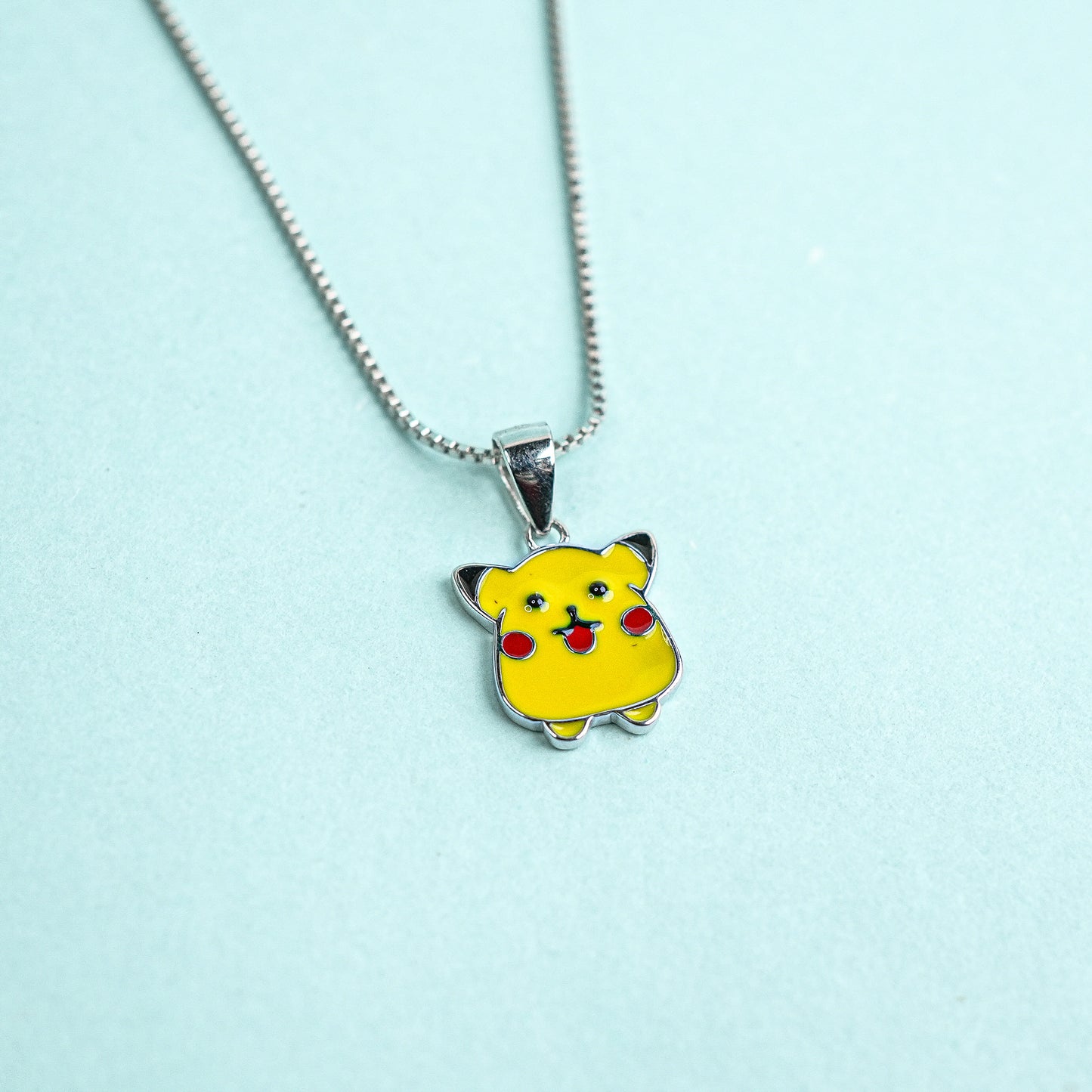 Silver Pikachu Glow Charm Kids Chain