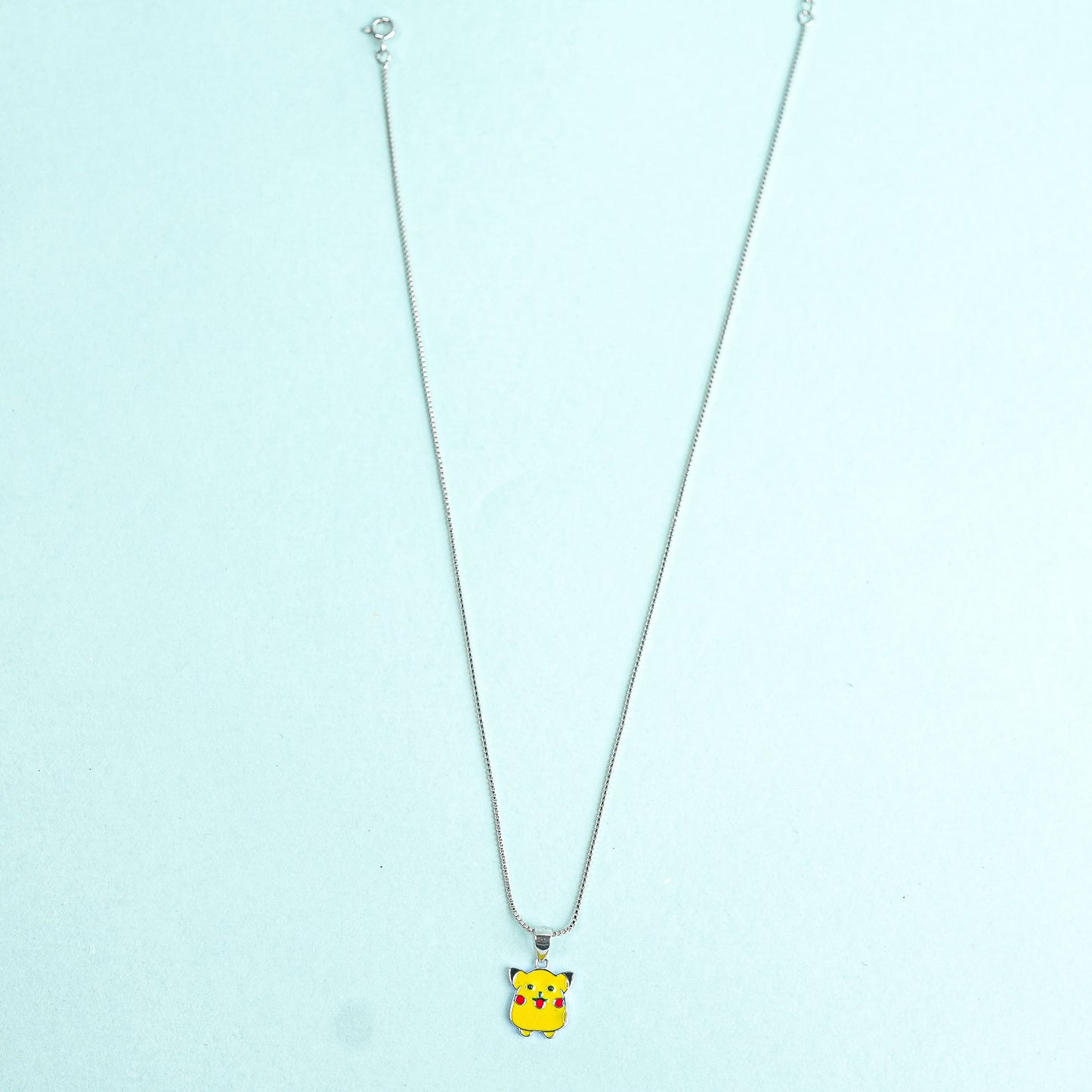 Silver Pikachu Glow Charm Kids Chain