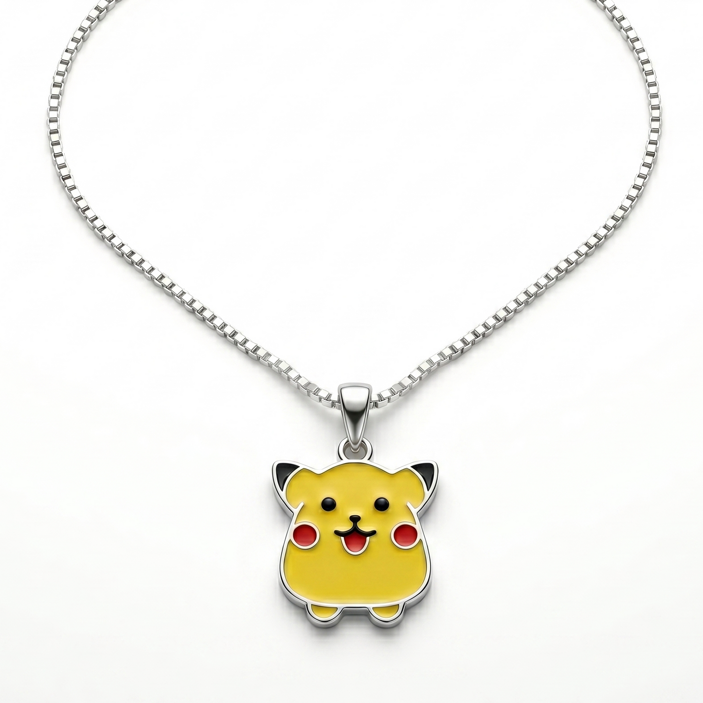 Silver Pikachu Glow Charm Kids Chain