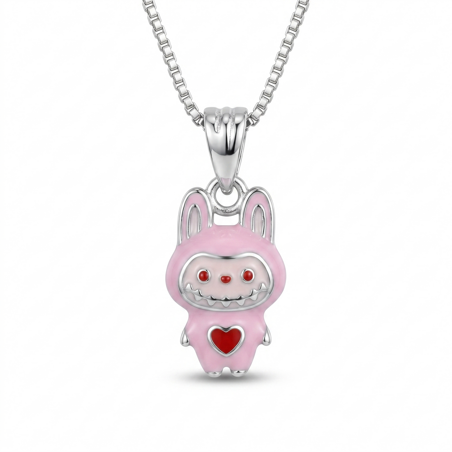 Silver Whimsical Labubu Charm Kids Chain