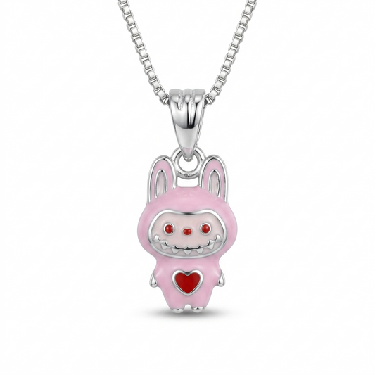 Silver Whimsical Labubu Charm Kids Chain