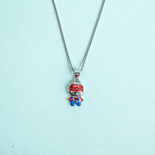 Silver Mario Adventure Charm Kids Chain
