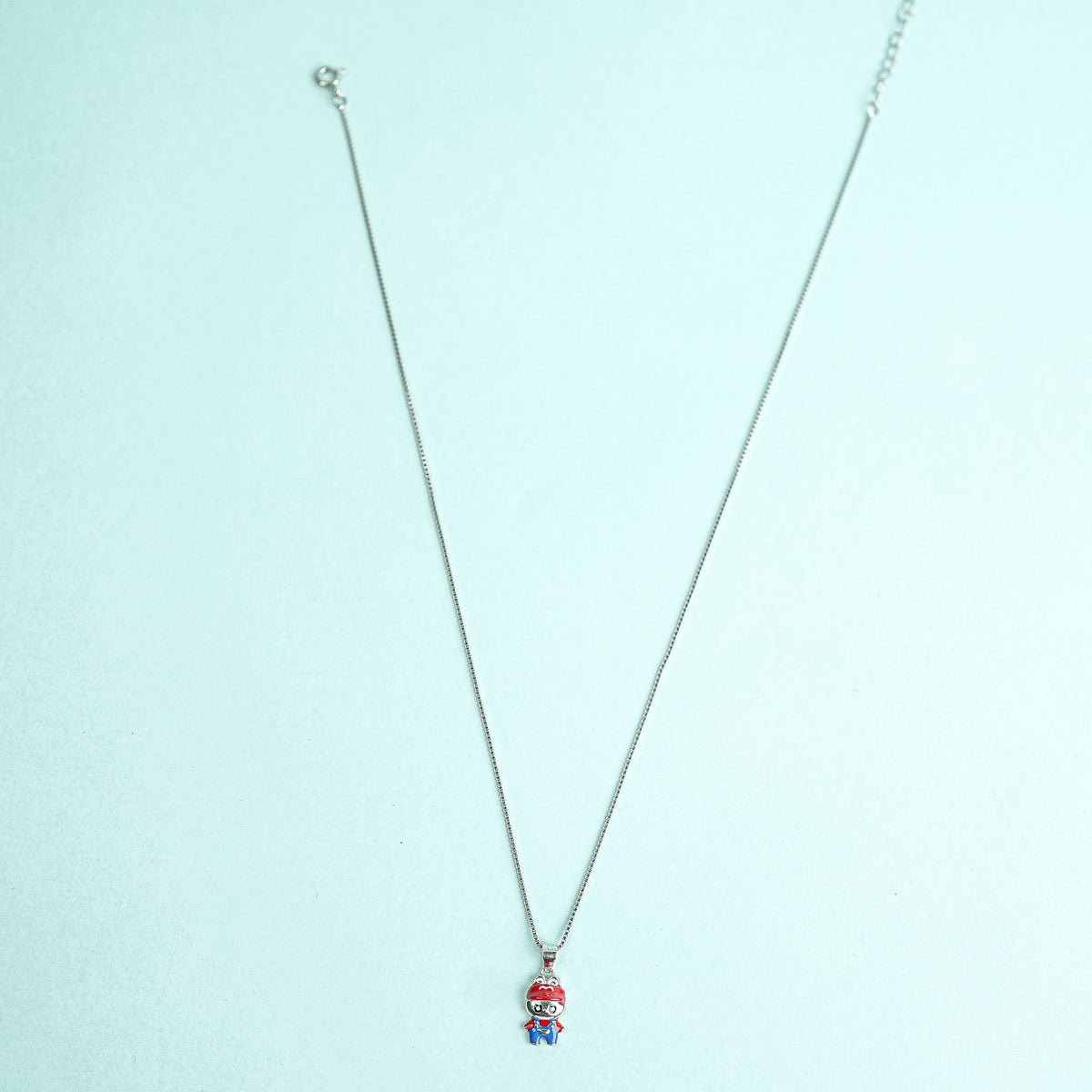 925 Sterling Silver Mario Adventure Charm Kids Chain