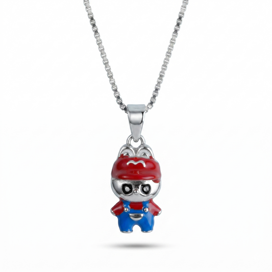 Silver Mario Adventure Charm Kids Chain