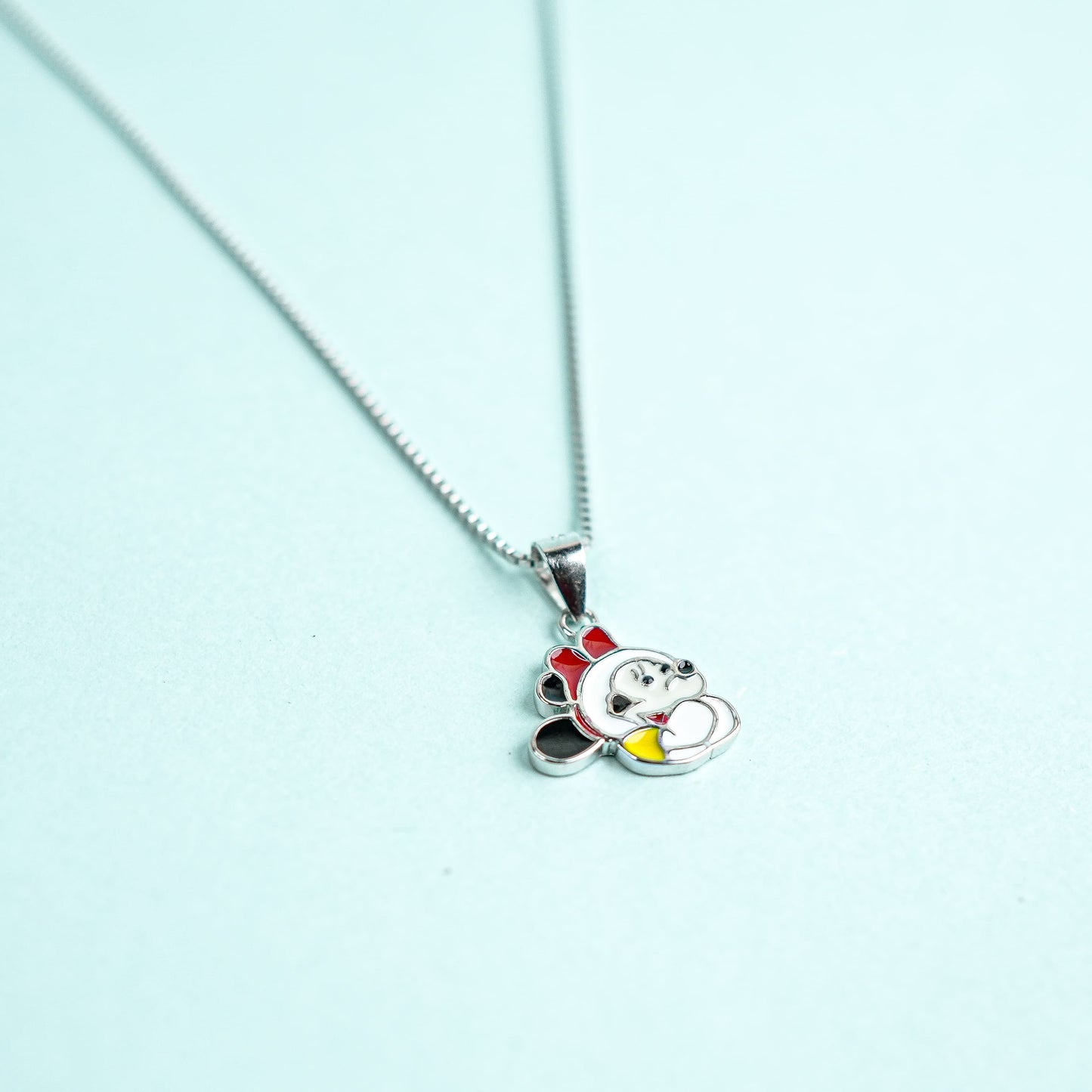 Silver Sweet Minnie Charm Kids Chain