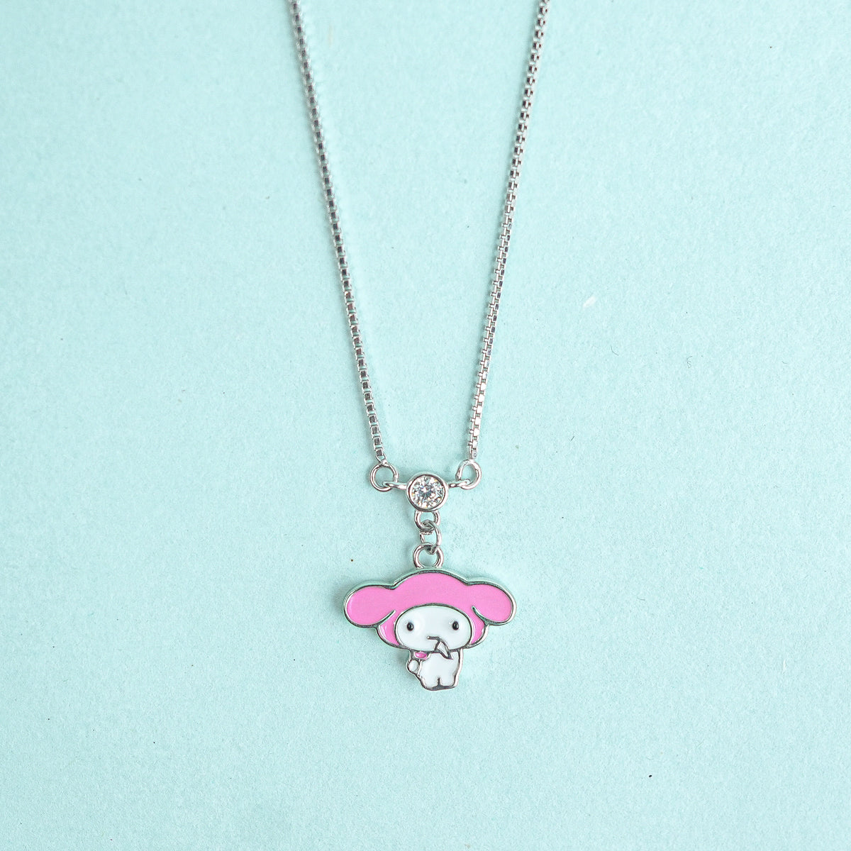925 Sterling Silver Bunny Melody Charm Kids Chain (1 to 5 Yrs)