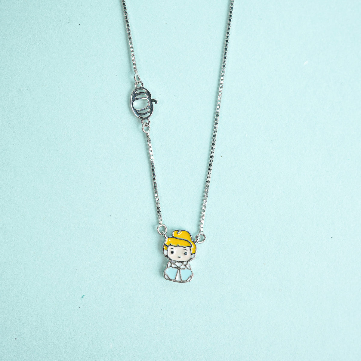 925 Sterling Silver Royal Cinderella Charm Kids Chain (1 to 5 Yrs)