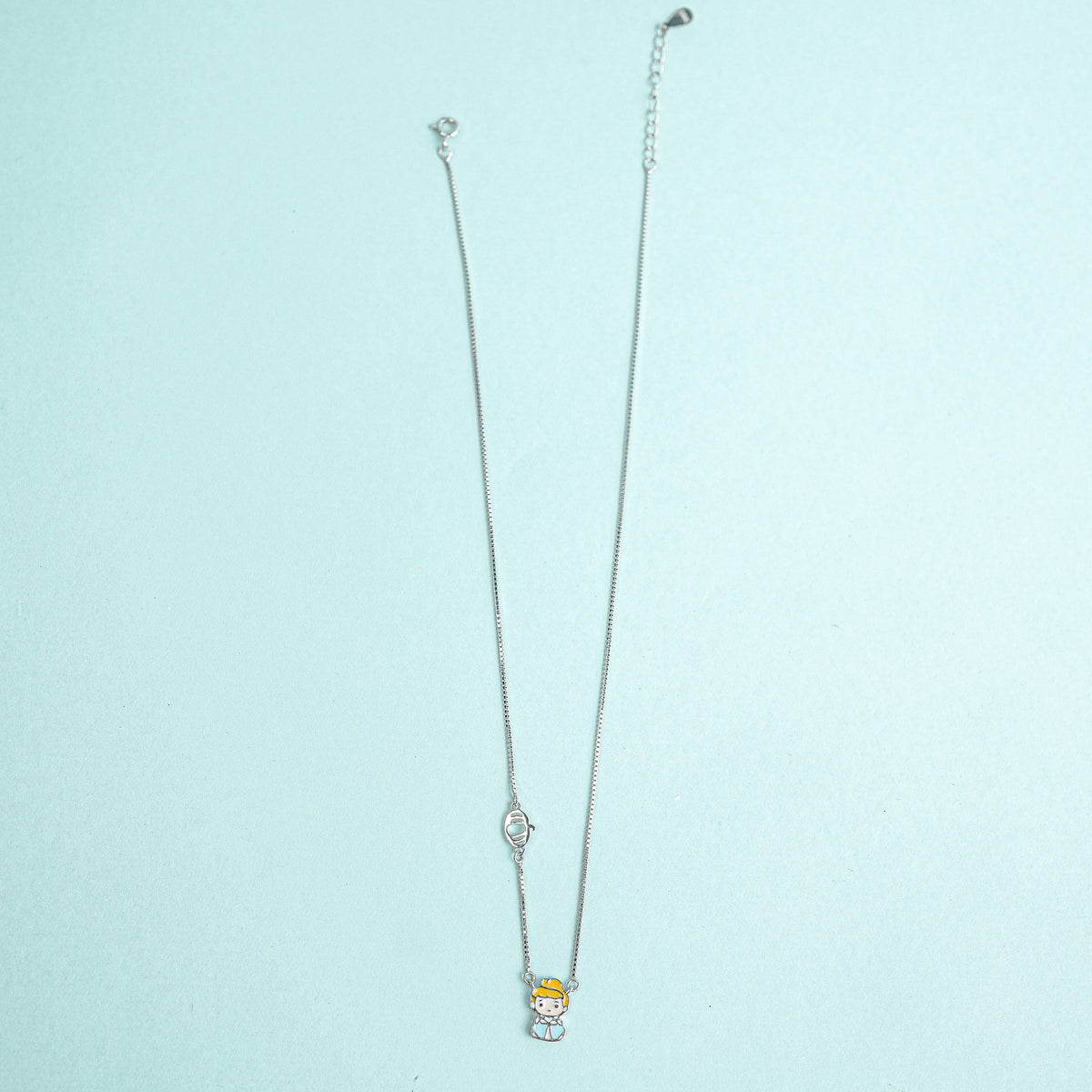 925 Sterling Silver Royal Cinderella Charm Kids Chain (1 to 5 Yrs)