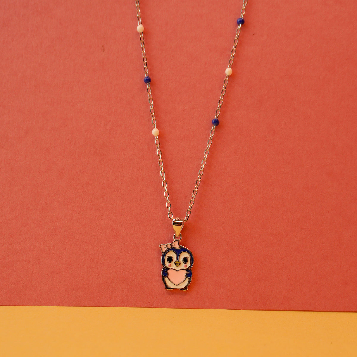 925 Sterling Silver Owl Pendant Kids Chain