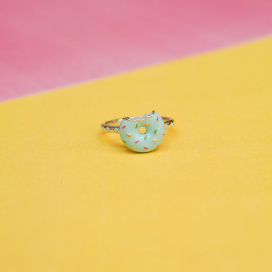 925 Sterling Silver Sprinkled Doughnut Kids Ring