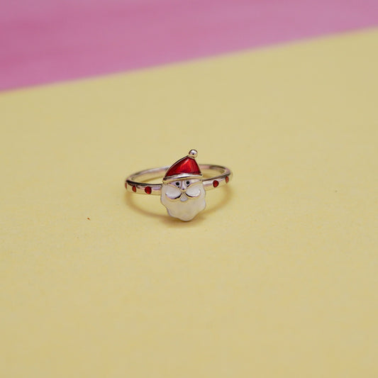 925 Sterling Silver Santa Kids Ring
