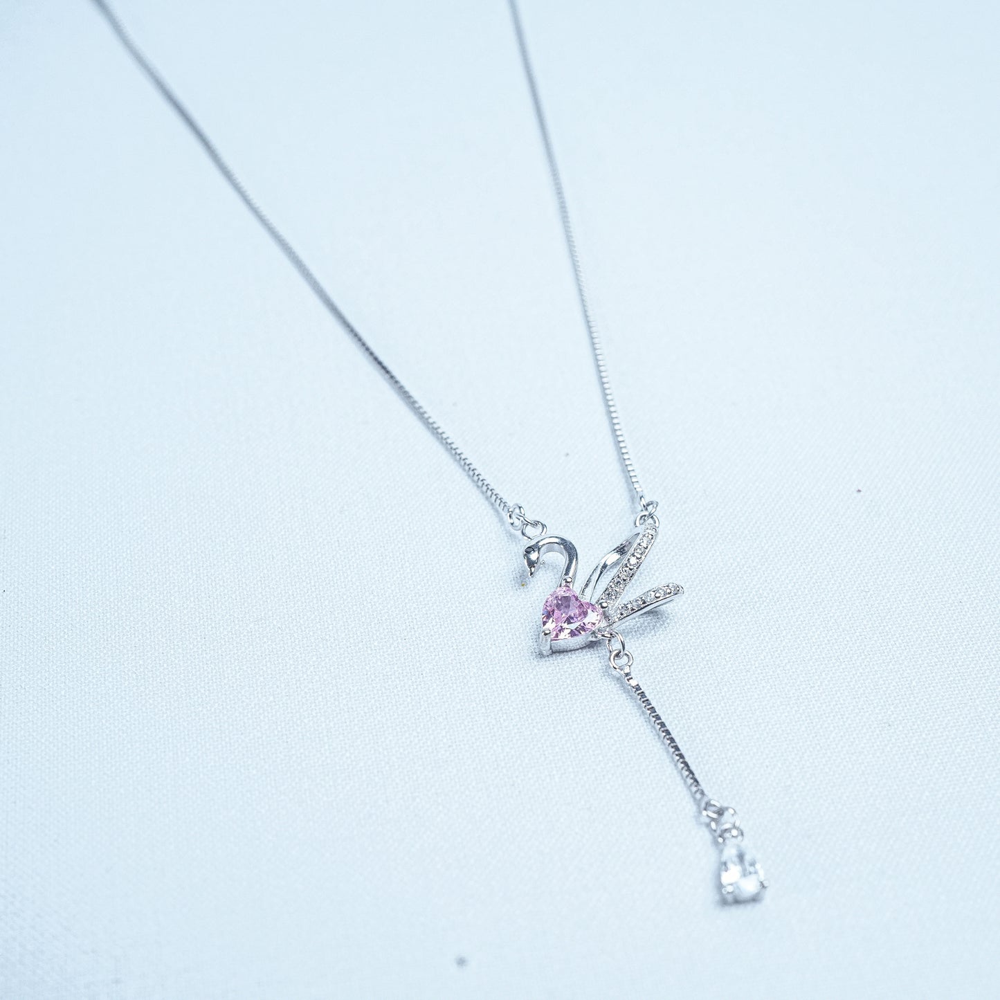 925 Sterling Silver Luxe Swan Women Pendant Chain