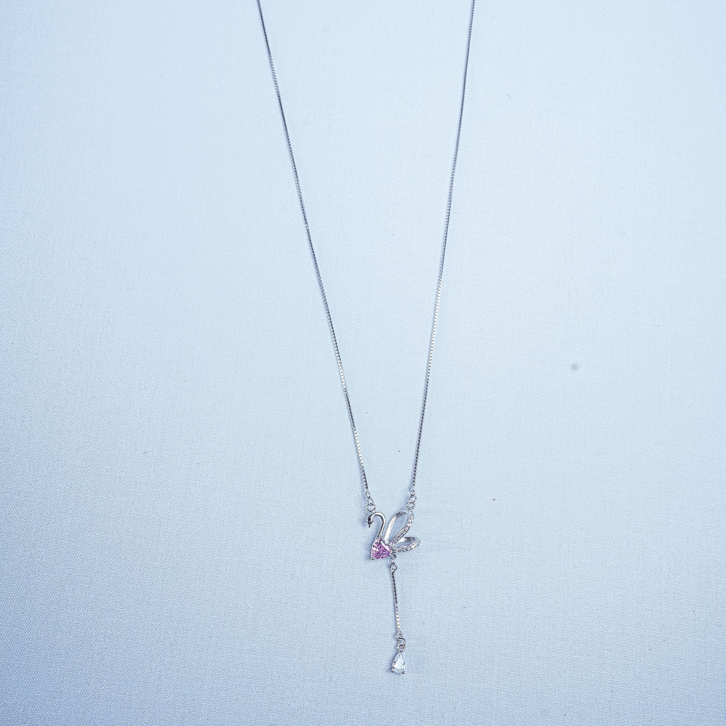 925 Sterling Silver Luxe Swan Women Pendant Chain