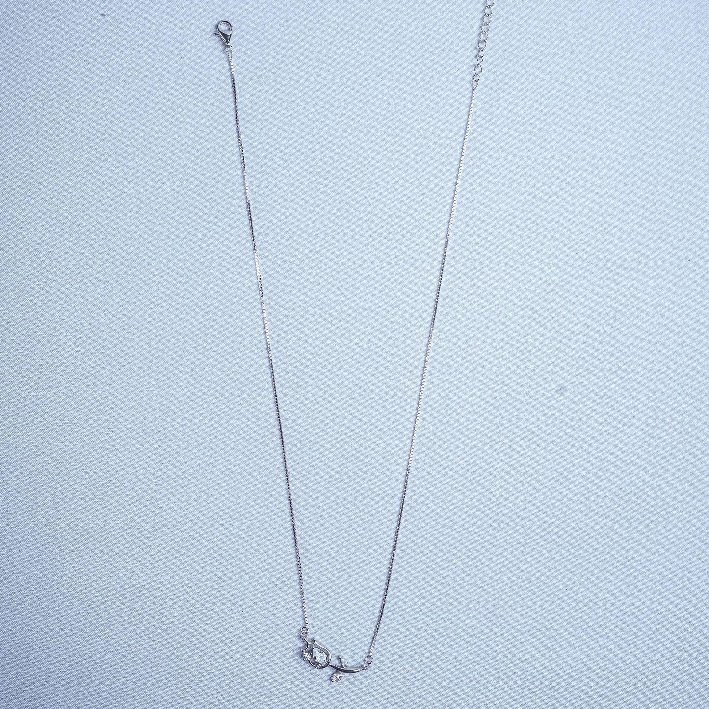 925 Sterling Silver Tulip Charm Women Pendant Chain| Elegant Floral Necklace