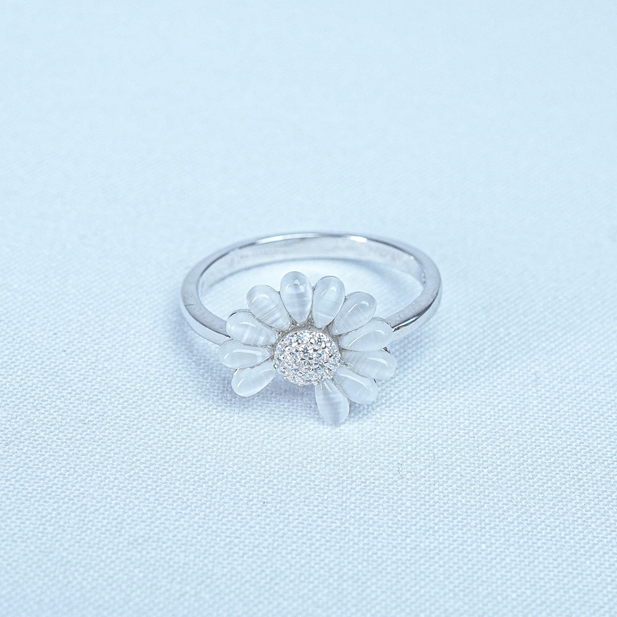 925 Sterling Silver Daisy Blossom Women Ring