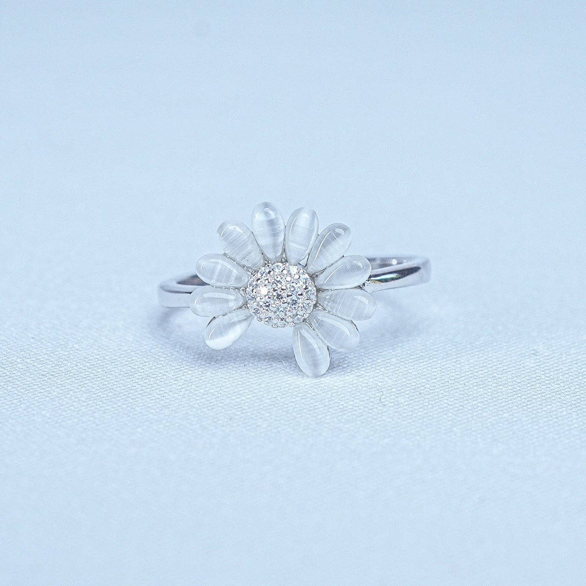 925 Sterling Silver Daisy Blossom Women Ring