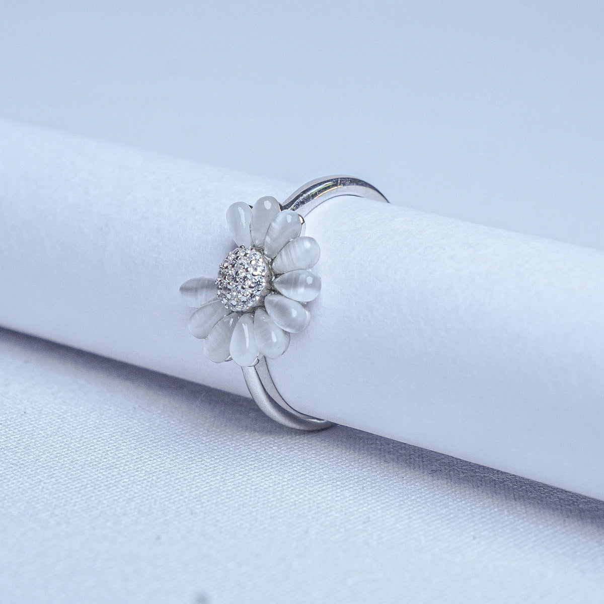 925 Sterling Silver Daisy Blossom Women Ring