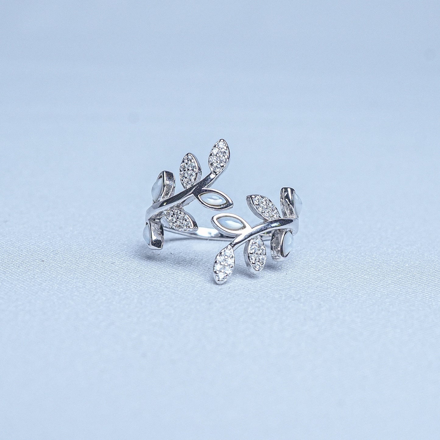 925 Sterling Silver Enchanted Leaf Vine Women Ring