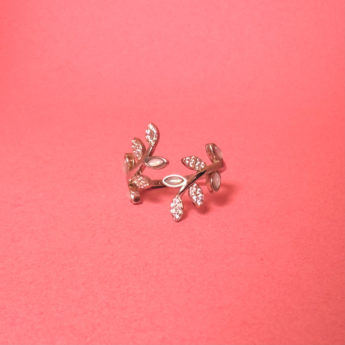 925 Sterling Silver Enchanted Leaf Vine Women Ring
