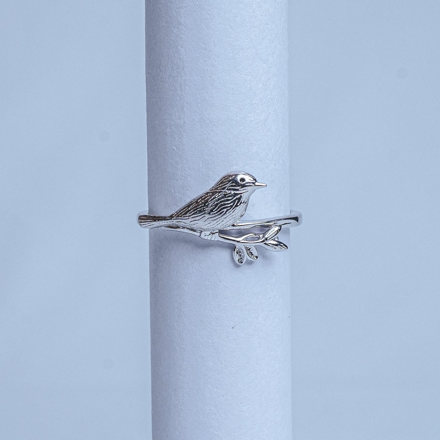 925 Sterling Silver Leaf song Sparrow Women Ring