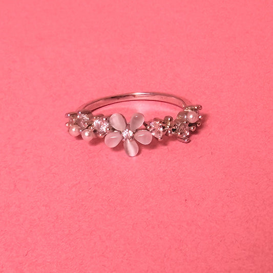 925 Sterling Silver Flower Branch Ring