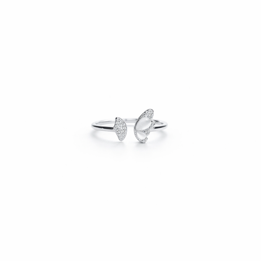 Silver Butterfly Serenity Ring