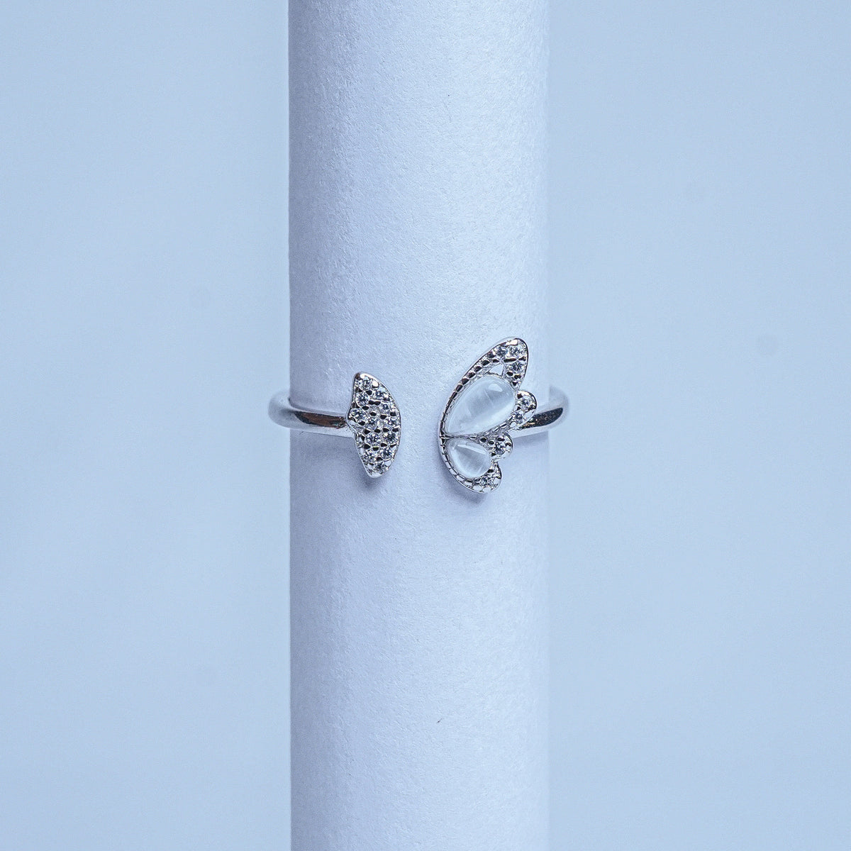 925 Sterling Silver Butterfly Serenity Women Ring