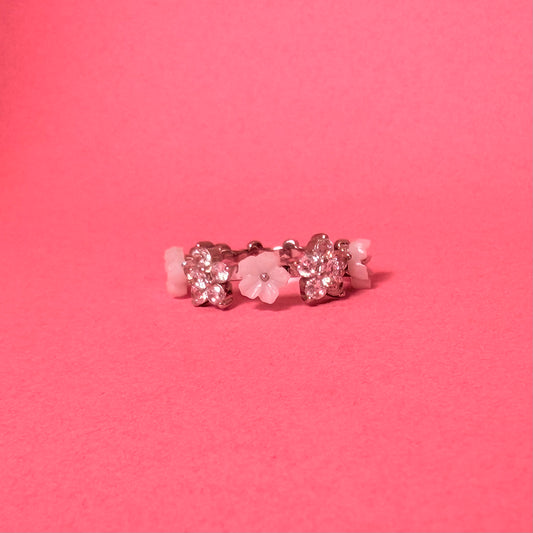 925 Sterling Silver Snow Blossom Women Ring