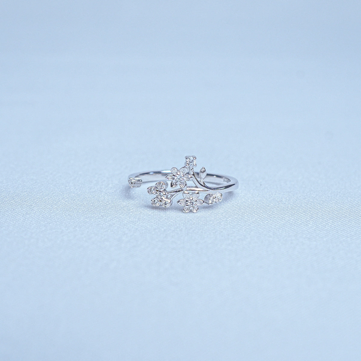 925 Sterling Silver Blooming Florals Women Ring