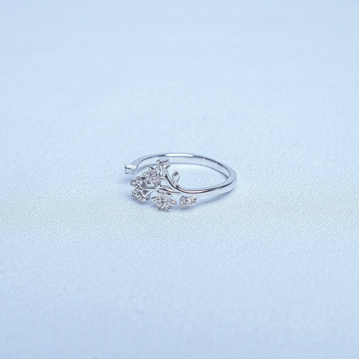 925 Sterling Silver Blooming Florals Women Ring