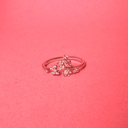 925 Sterling Silver Blooming Florals Women Ring