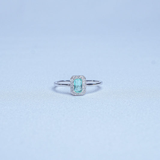 925 Sterling Silver Royal Ocean Mist Stone Women Ring