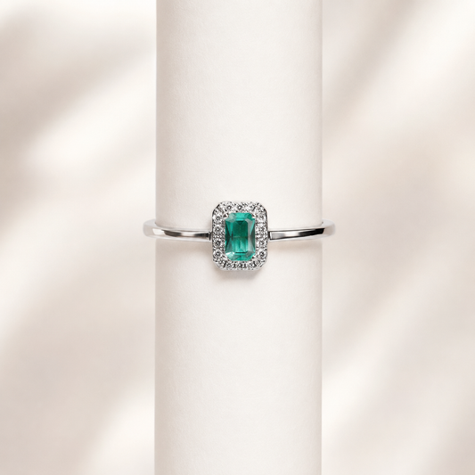 Silver Royal Ocean Mist Stone Ring