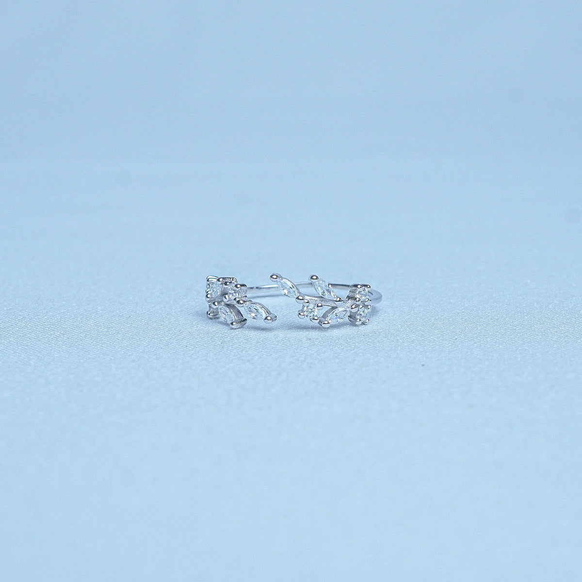 925 Sterling Silver Willow Leaf Women Ring