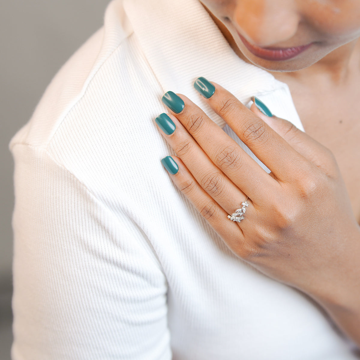 925 Sterling Silver Willow Leaf Women Ring