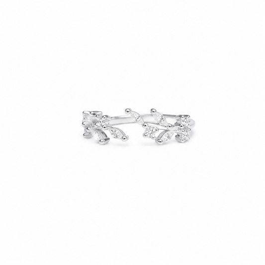 Silver Willow Leaf Ring