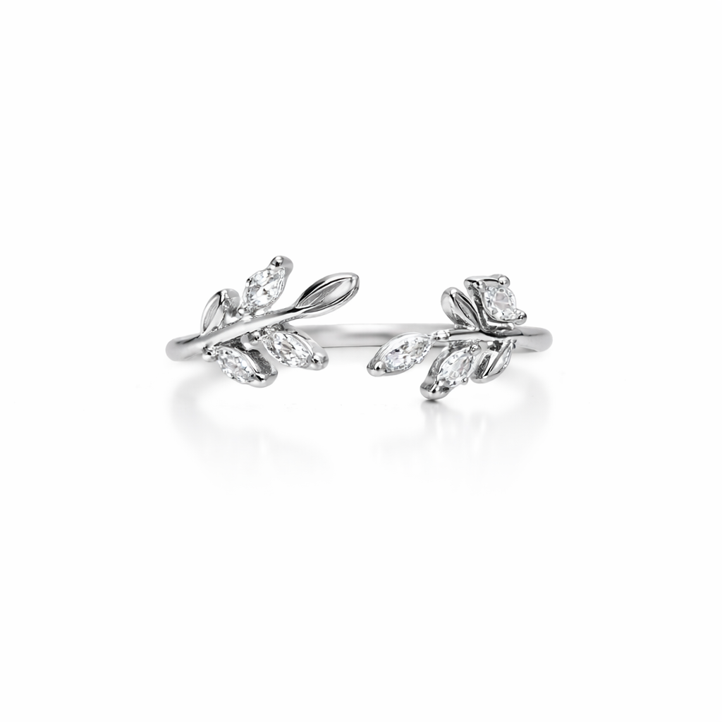 Silver Leaf Whisper Ring