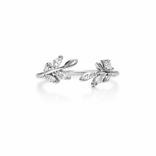 Silver Leaf Whisper Ring