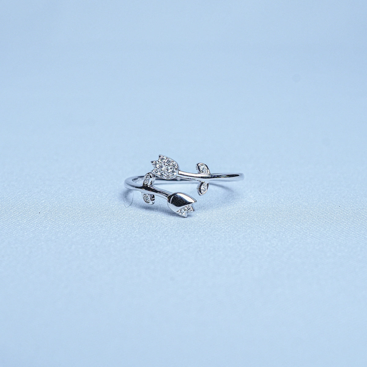 925 Sterling Silver Garden Tulips Women Ring