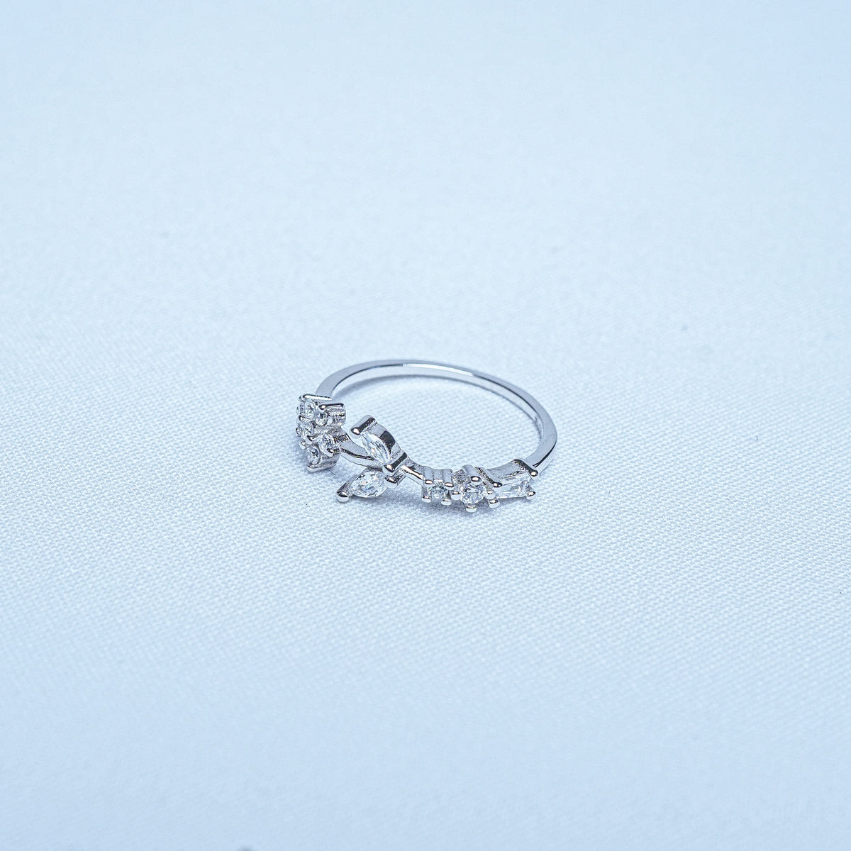925 Sterling Silver Ethereal Leaf Women Ring
