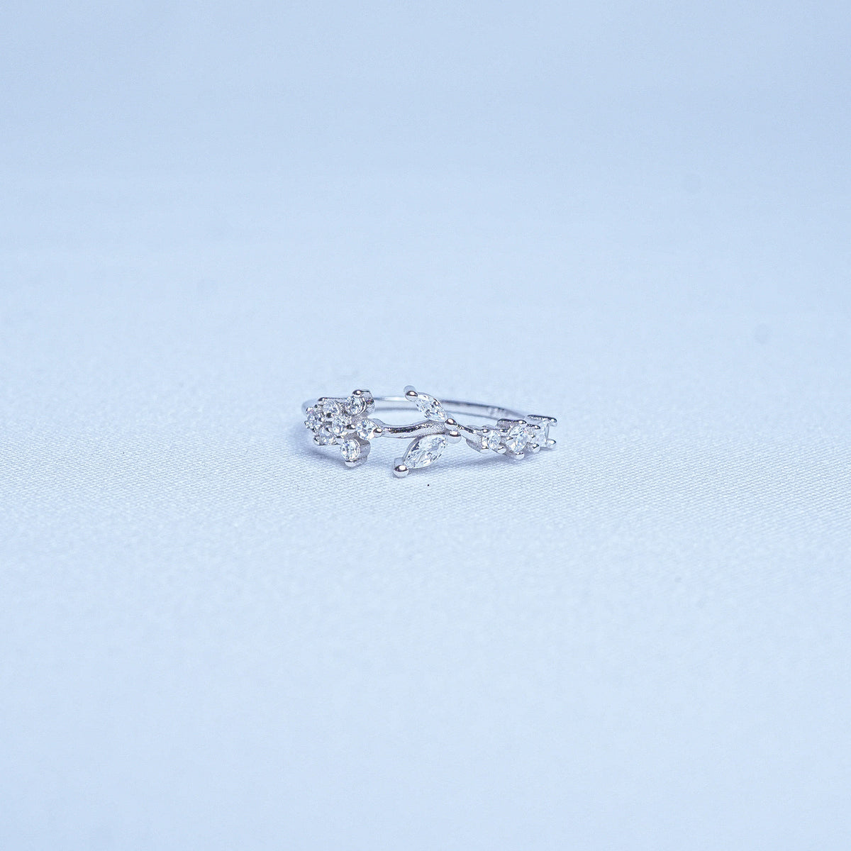 925 Sterling Silver Ethereal Leaf Women Ring