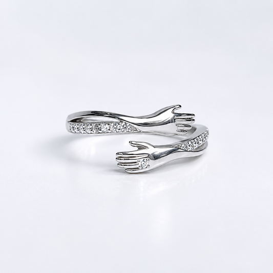 Silver Hug of Light Ring