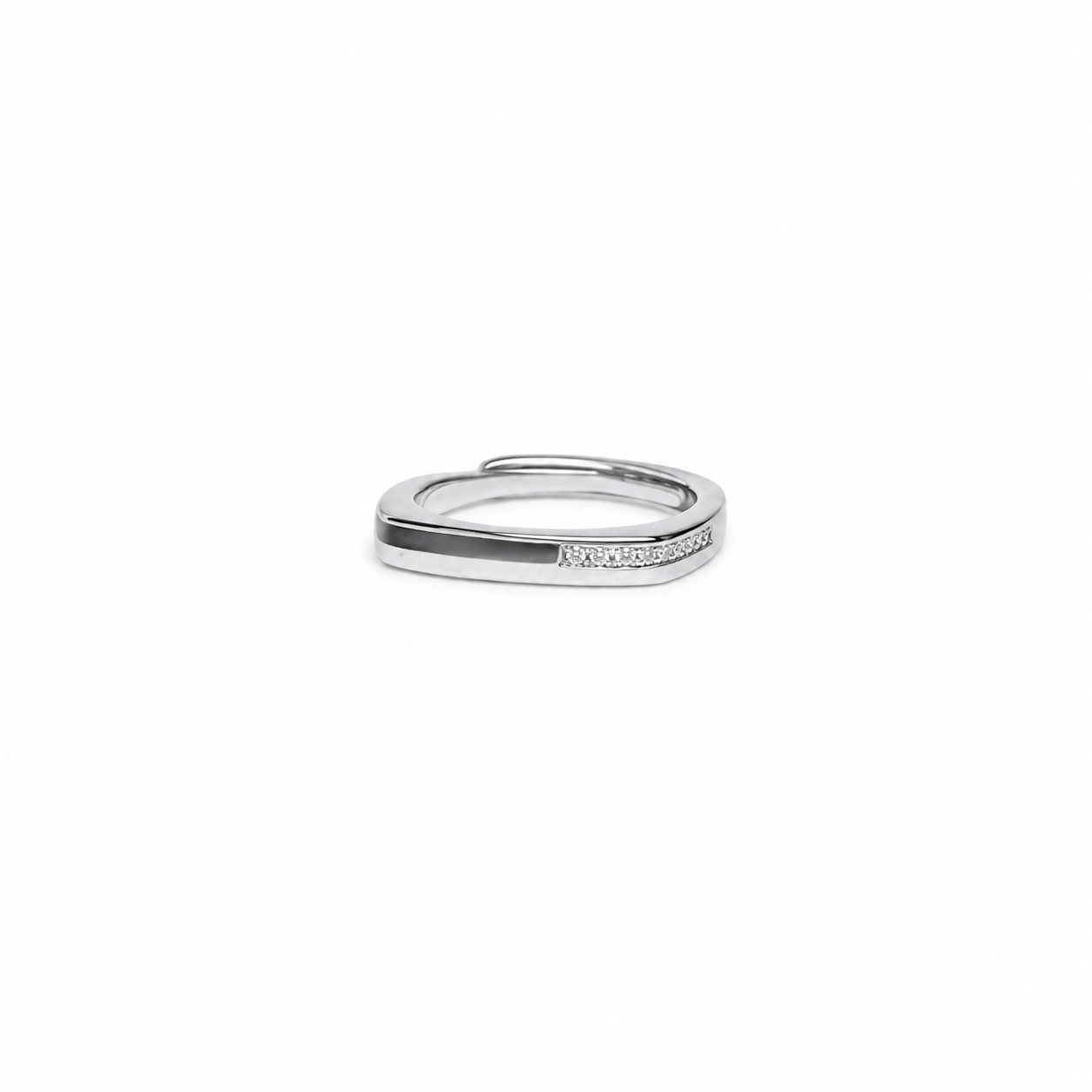 Silver Midnight Spark Ring