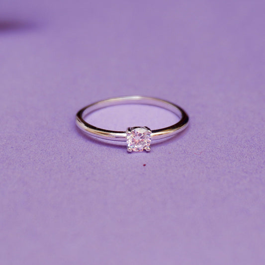 925 Silver Classic Solitarize Ring