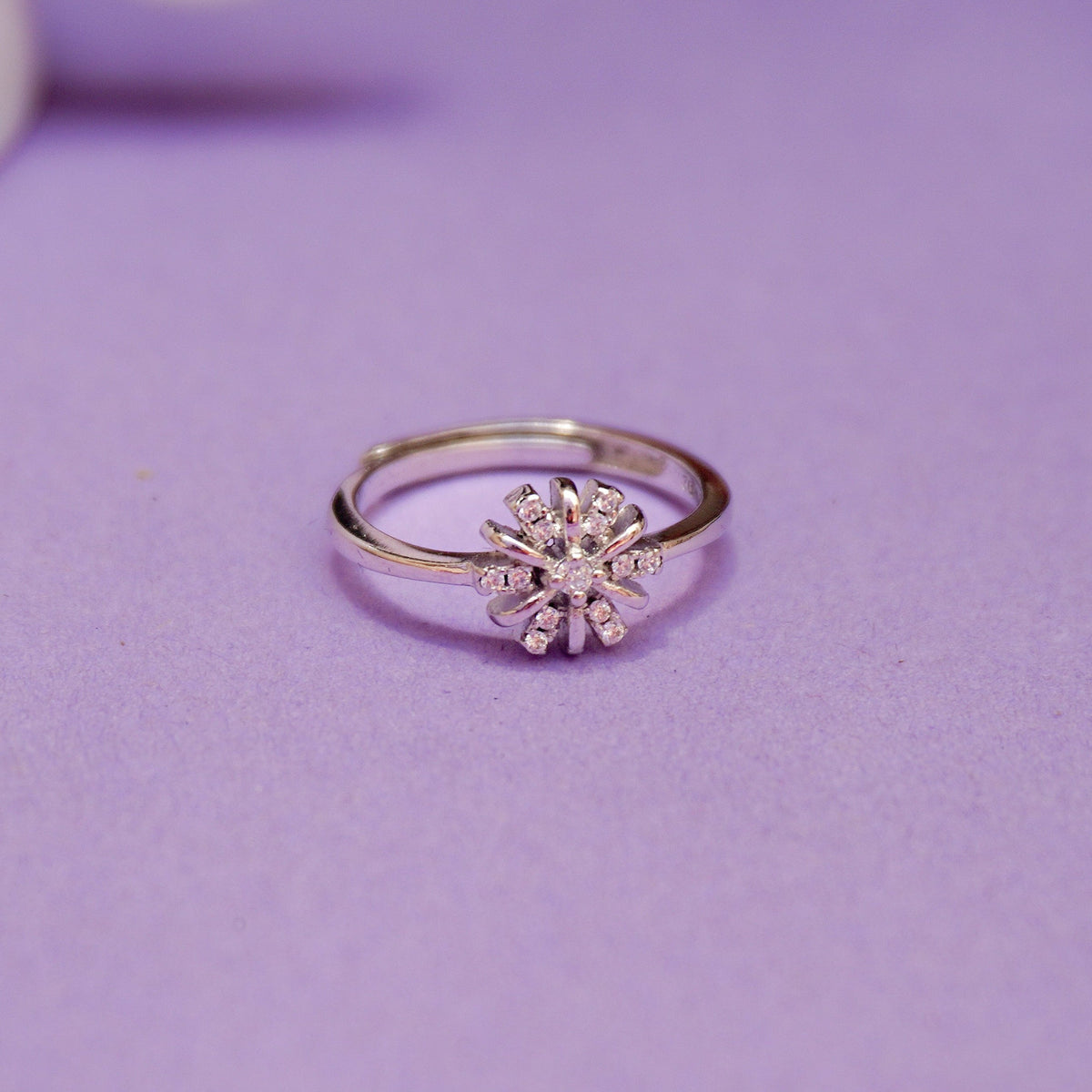925 Sterling Silver Floral Blossom Ring