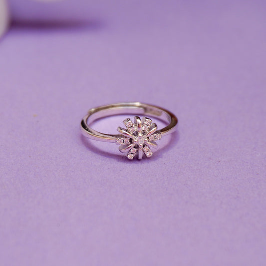 925 Sterling Silver Floral Blossom Ring